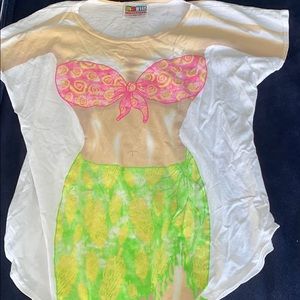 Hula girl oversized shirt